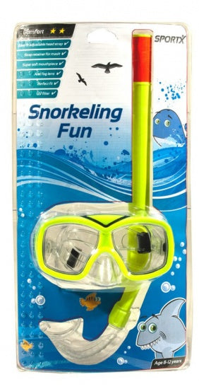 snorkelset Comfort junior polycarbonaat geel 2-delig