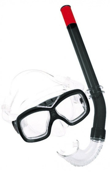 snorkelset Comfort junior PVC zwart 2-delig