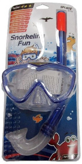 snorkelset Sport Kids polycarbonaat blauw 2-delig