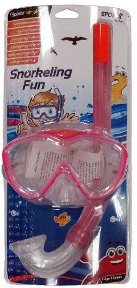 snorkelset Sport Kids polycarbonaat roze 2-delig