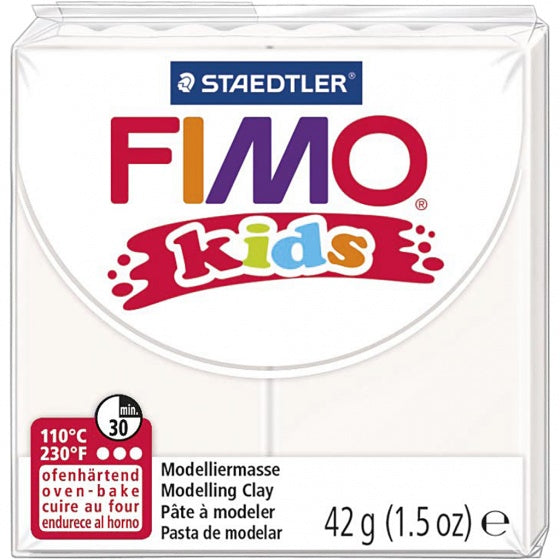 Fimo Kids boetseerklei 42 gram wit