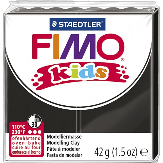 Fimo Kids boetseerklei 42 gram zwart