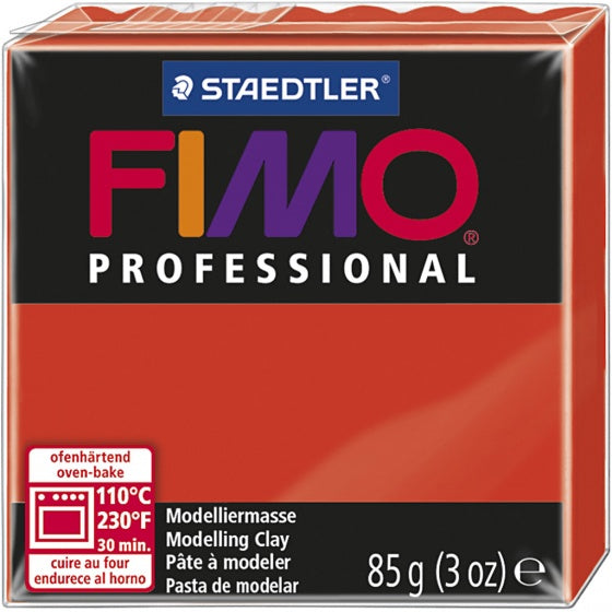 Fimo Professional boetseerklei 85 gram echt rood