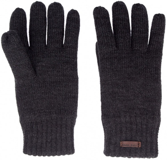 gevoerde handschoenen gebreid maat L zwart