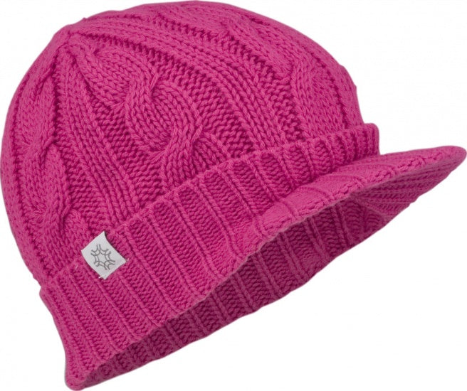 Muts Met Klep Kabel Breisel Dames Roze One Size