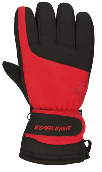 skihandschoenen Taslan polyamide zwart/rood maat 10