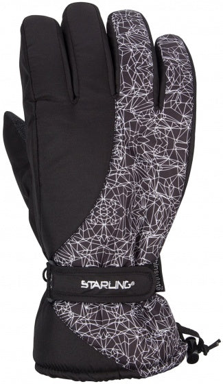 skihandschoenen Taslan Noël zwart/wit maat 8/M