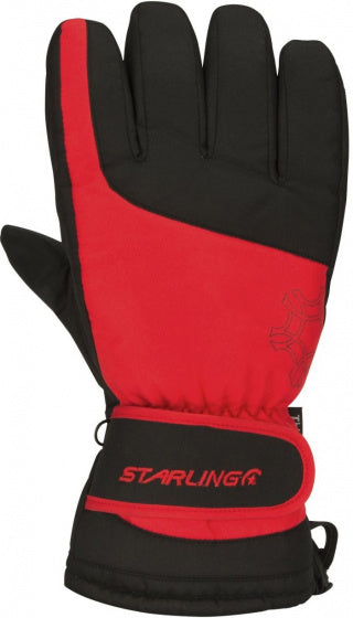 skihandschoenen Taslan polyamide zwart/rood maat 9