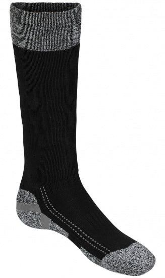 Wintersokken 2 paar unisex zwart/grijs maat 39/42