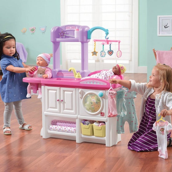 commode Love & Care Deluxe Nursery wit/roze 95 cm