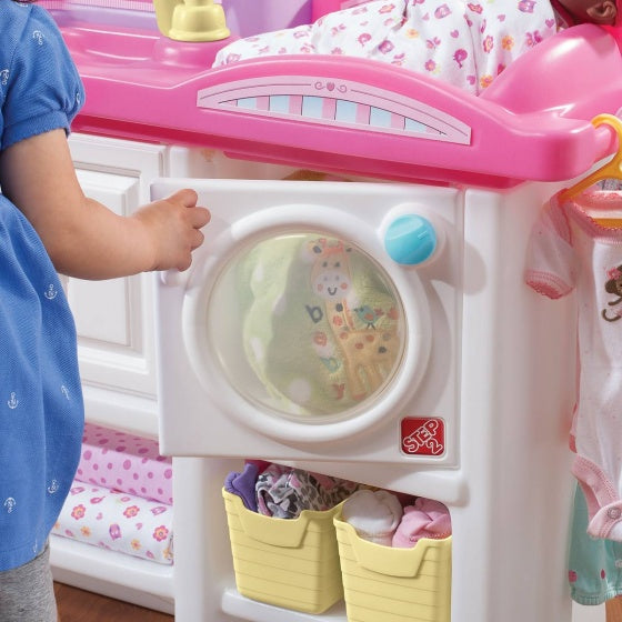 commode Love & Care Deluxe Nursery wit/roze 95 cm