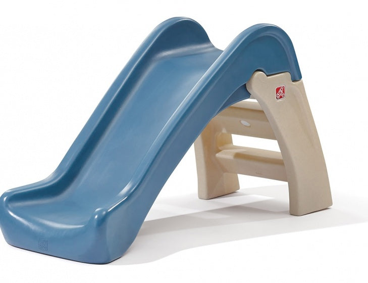 glijbaan Play and Fold 110 cm bruin/blauw