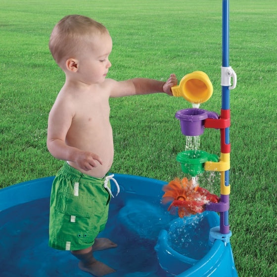 kinderzwembad Play & Shade 95 x 19 cm blauw