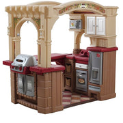 Speelgoedkeuken open keuken en grill 119 cm bruin