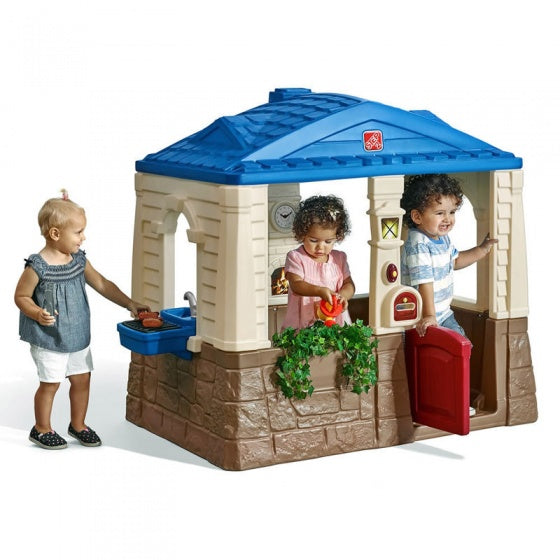 speelhuisje Neat & Tidy Cottage blauw 130 x 120 x 89 cm