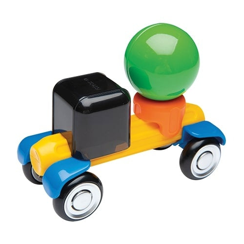 magnetische bouwset City voertuigen 16-delig multicolor