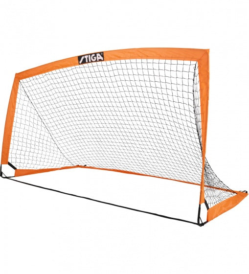 voetbaldoel Match inklapbaar 270 x 150 x 150 cm oranje/zwart