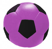 speelbal Soft junior 10 cm kunstleer roze/zwart