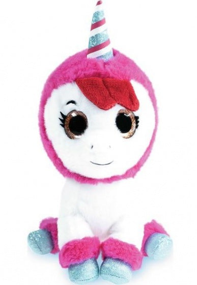knuffel K3 Unicorn met muziek 20 cm wit/roze