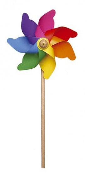 Regenboogwindmolen H58X Daimeter 21 cm