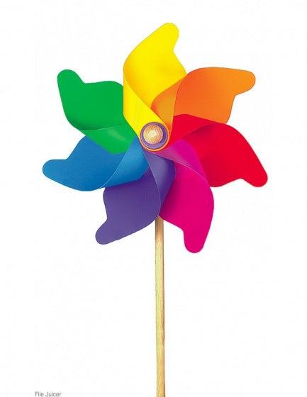 Regenboogwindmolen H76X Daimeter 32 cm