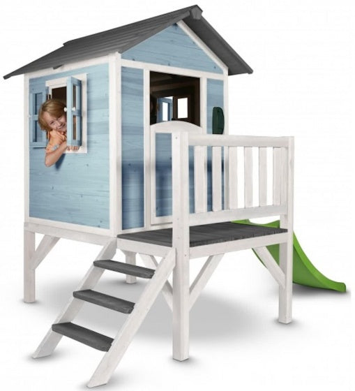 Lodge XL speelhuis blauw/wit 190 x 260 x 167 cm