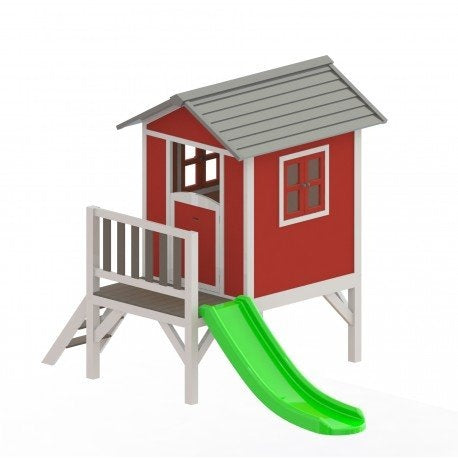 Lodge XL speelhuis rood/wit 190 x 260 x 167 cm
