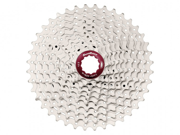 cassette Csmx3 10S 11-42T aluminium zilver/rood
