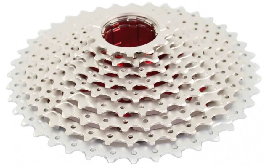 cassette Csmx8 11S 11-40T aluminium zilver/rood