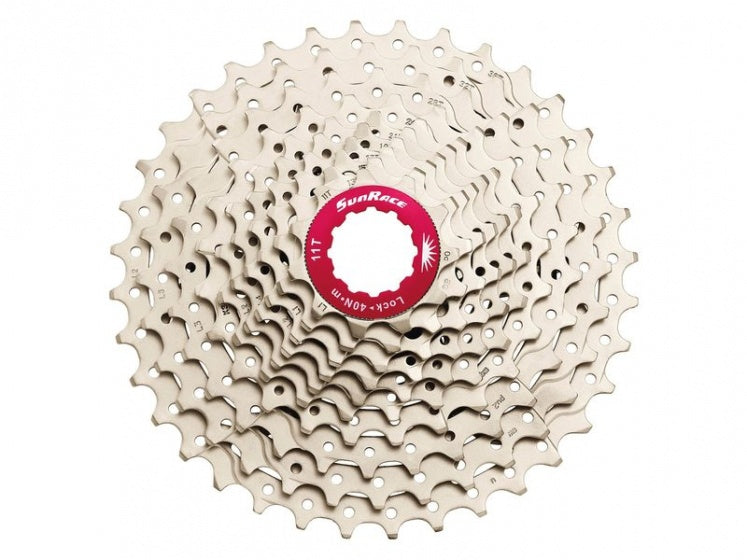 cassette Csmx 10S 11-36T aluminium zilver/rood