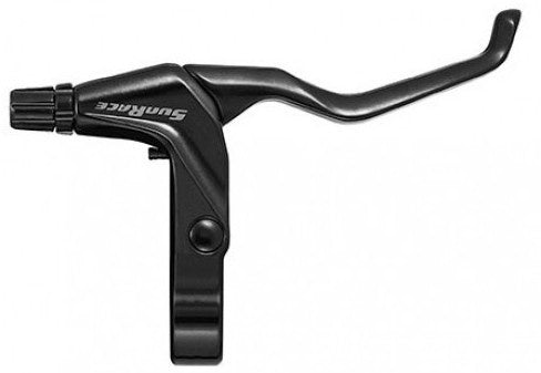 remgreep V-brake rechts 4-vinger zwart 2-delig
