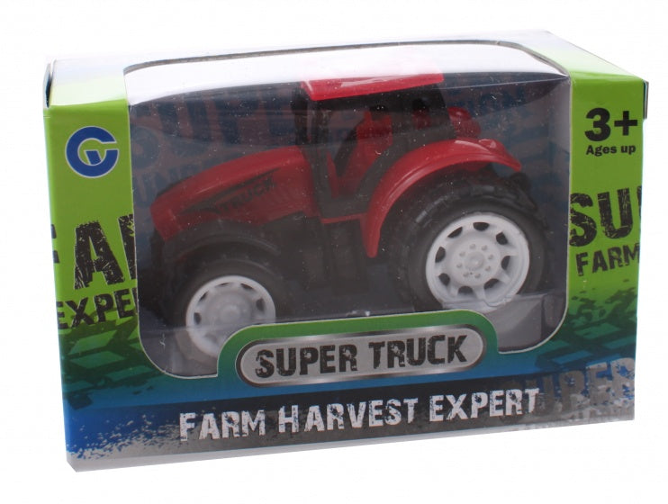 tractor Super Farm 9 cm rood
