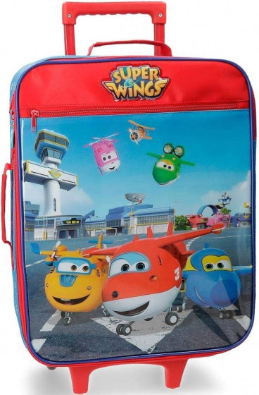koffer 26 liter polyester rood/blauw