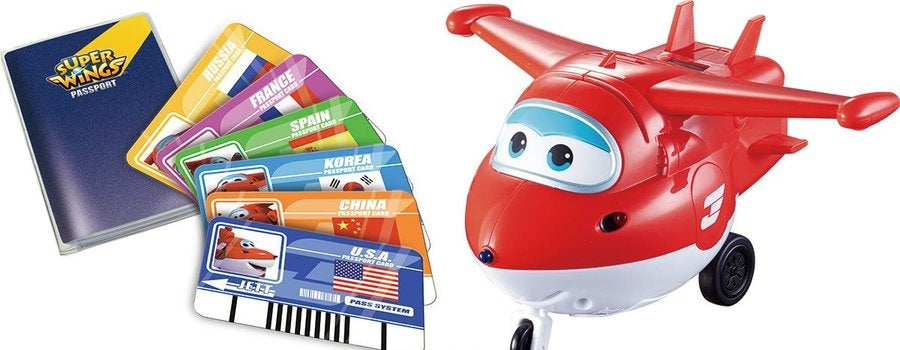 speelfiguren Scan' Talk Flyer Jett 14 cm rood