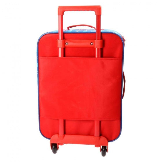 koffer 26 liter polyester rood/blauw