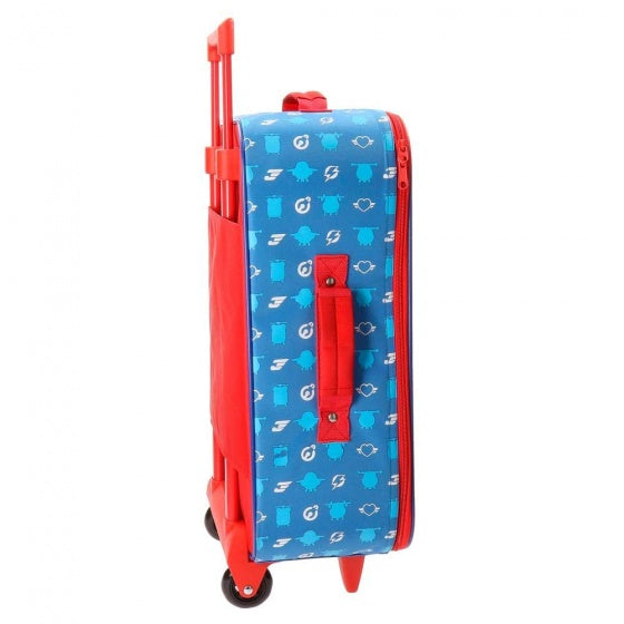 koffer 26 liter polyester rood/blauw