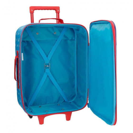 koffer 26 liter polyester rood/blauw