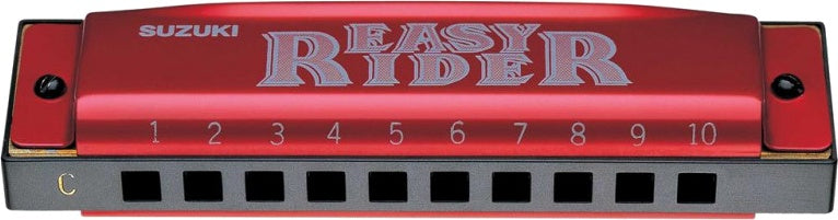 mondharmonica Easy Rider 10 tonen C-majeur rood