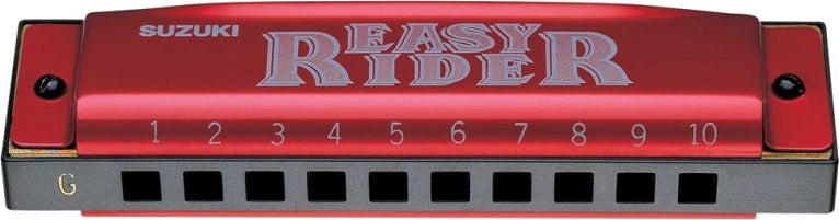 mondharmonica Easy Rider 10 tonen G-majeur rood