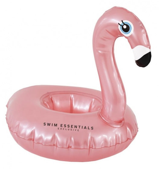 Opblaasbare bekerhouder 18 cm Flamingo roze