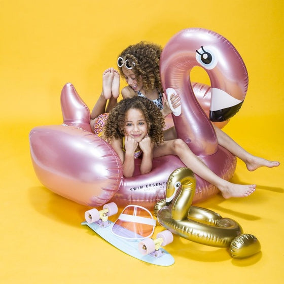 Opblaasdier XXL 150 x 115 cm Flamingo roze