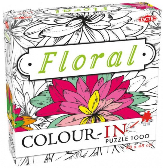 Colour-In Puzzle Floral 1000 stukjes