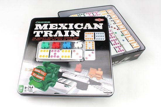 Domino spel Mexican Train in Tin Box