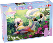 legpuzzel Lumo Stars Vossen junior karton 56 stukjes