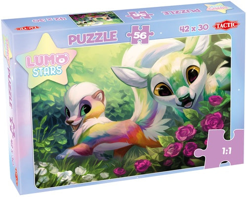 legpuzzel Lumo Stars Vossen junior karton 56 stukjes