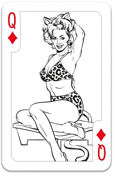 speelkaarten Colour-In Pin Up