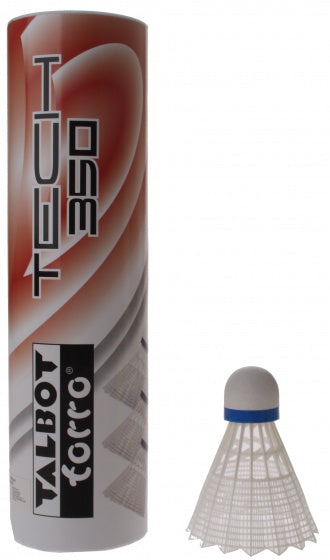 badminton shuttles Tech 350 wit/blauw 6 stuks