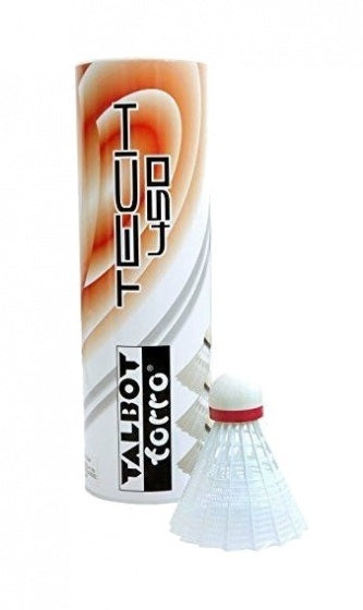 badminton shuttles Tech 450 wit/rood 6 stuks