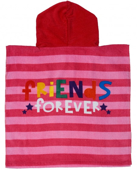 badponcho roze junior 50 x 100 cm