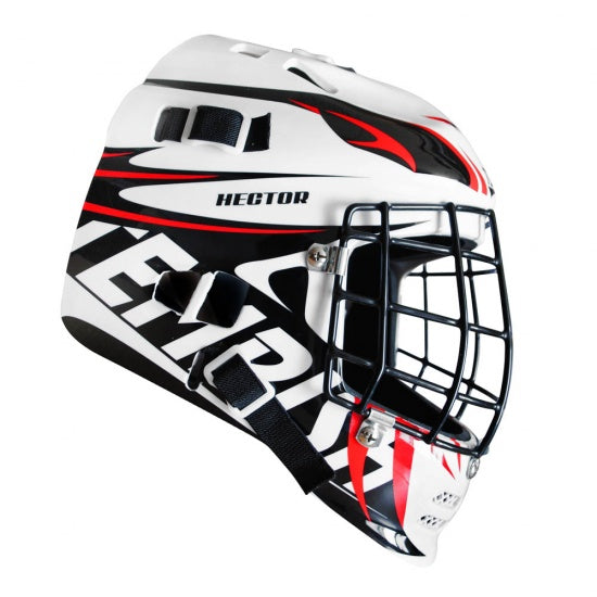 Hector Keeper masker senior wit/zwart/rood